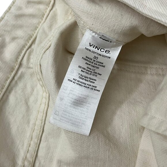 Vince‎ Womens Wide Leg Crop Jeans Cream White 30 Quiet Luxury Minimalist Scandi - Picture 5 of 10